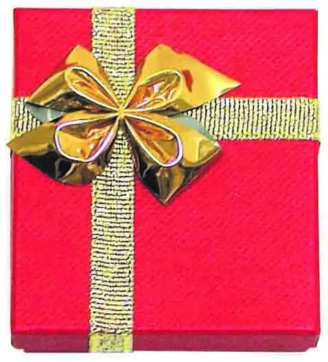 12 Boxes - Linen Red Bow Tie Gift Boxes for Large Errings - 2 1/8" x 3 1/8" x 1"