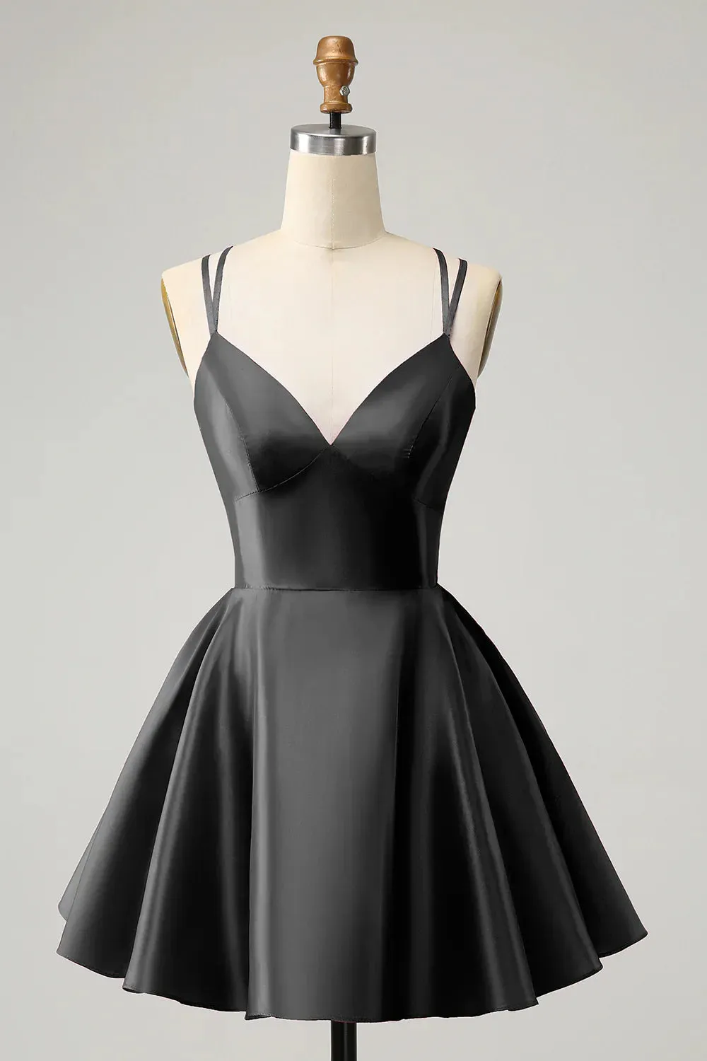 A Line Homecoming Dress Fuchsia Spaghetti Straps Backless Graduation Dresses