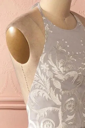 A-line Homecoming Dresses Sleeve Silver Short Princess Pleated Backless