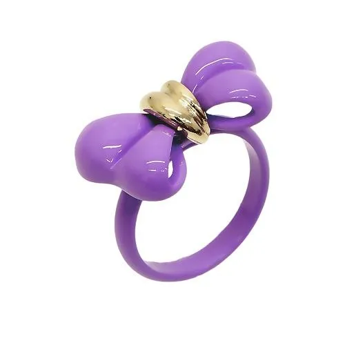 Adorable Cute Epoxy Bow Tie Ribbon Adjustable Stretch Fashion Ring