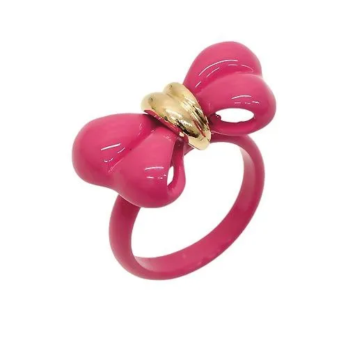 Adorable Cute Epoxy Bow Tie Ribbon Adjustable Stretch Fashion Ring