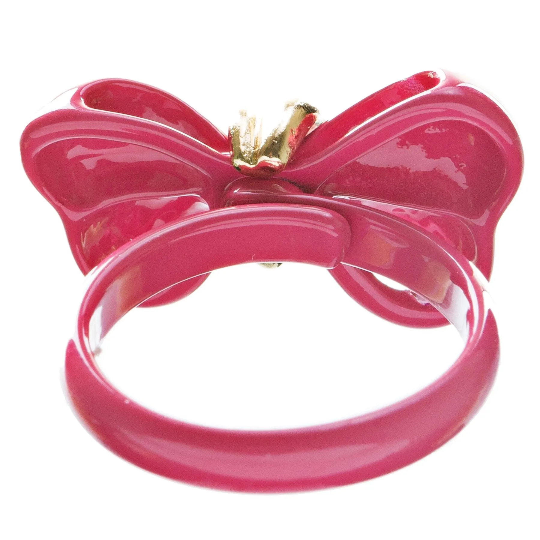 Adorable Cute Epoxy Bow Tie Ribbon Adjustable Stretch Fashion Ring