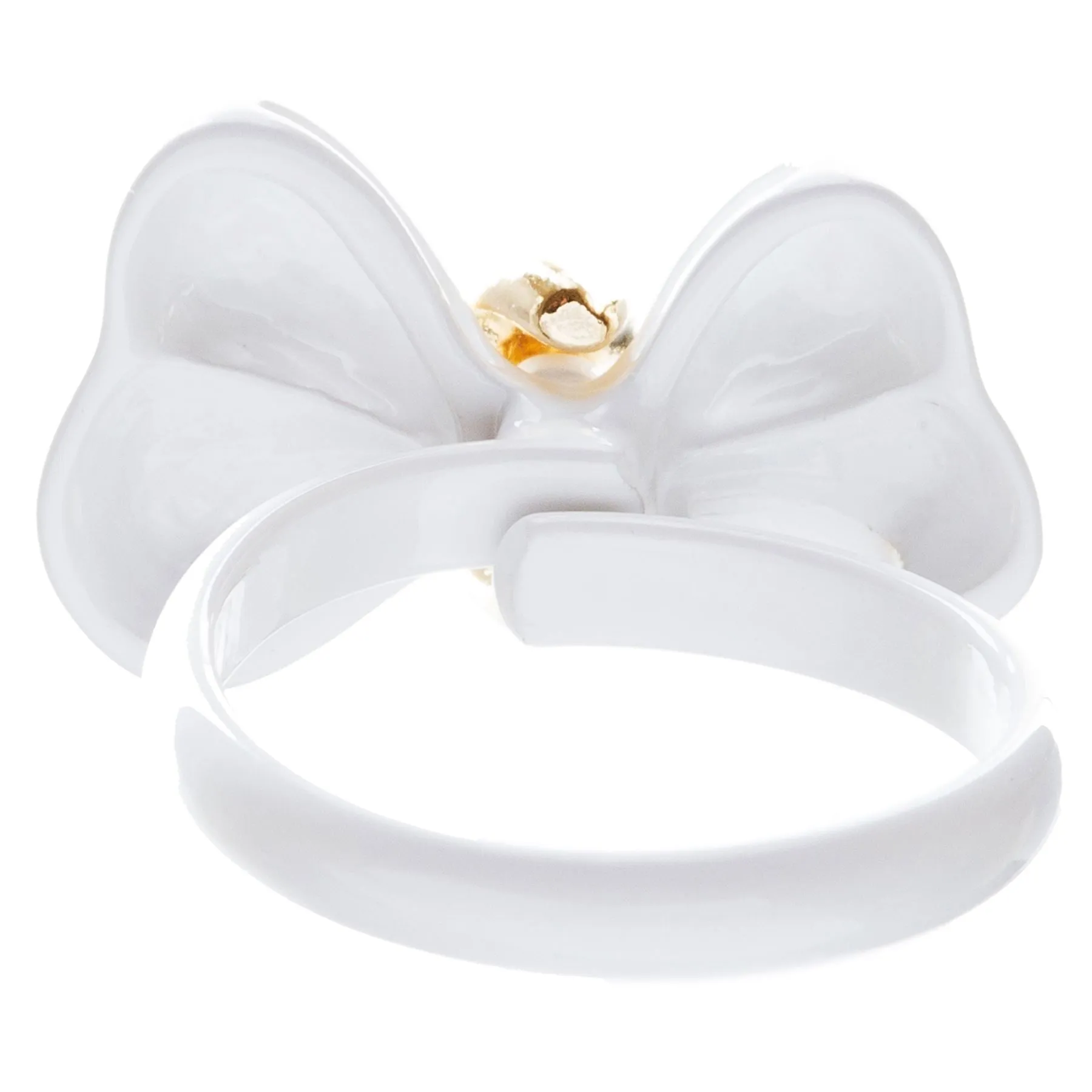 Adorable Cute Epoxy Bow Tie Ribbon Adjustable Stretch Fashion Ring