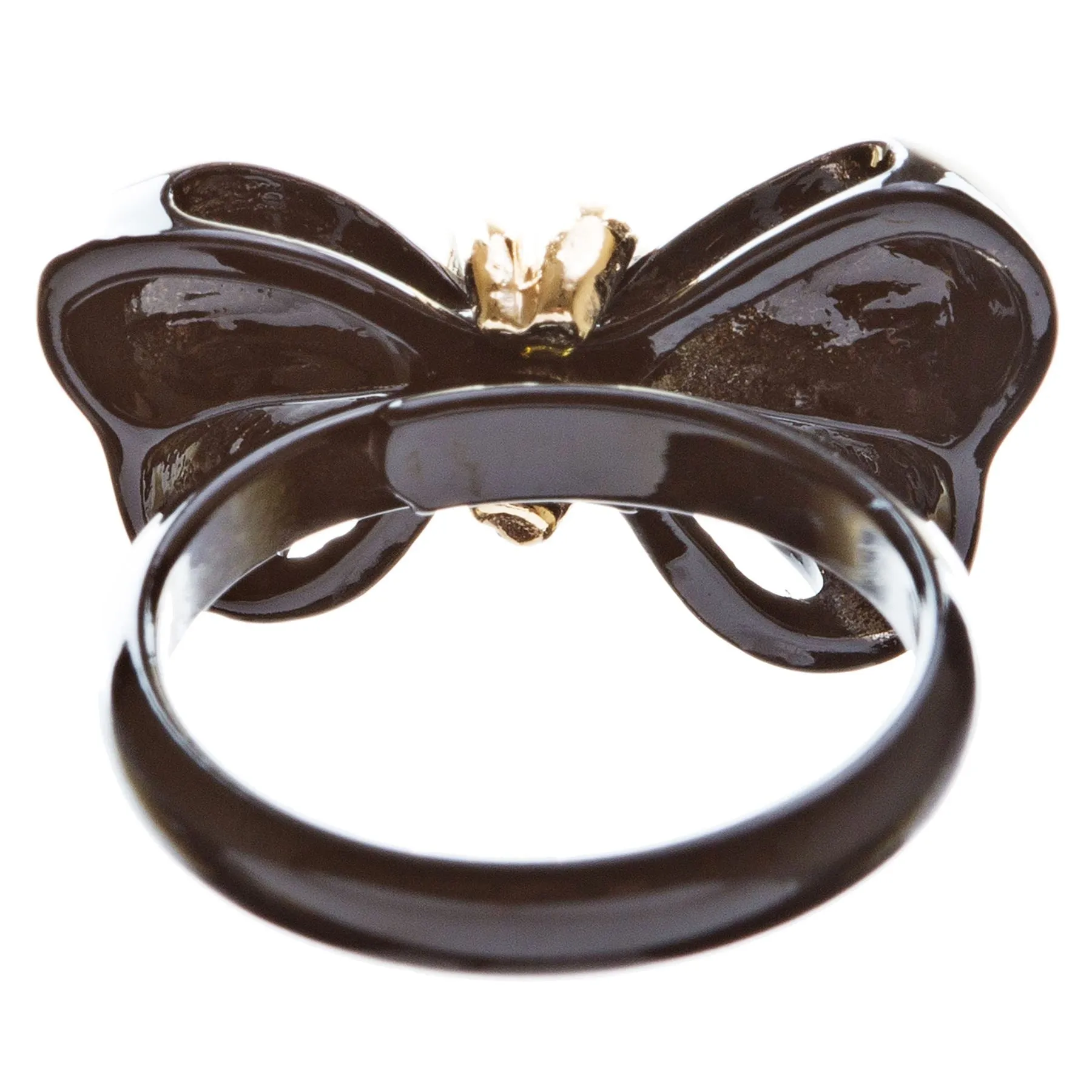 Adorable Cute Epoxy Bow Tie Ribbon Adjustable Stretch Fashion Ring