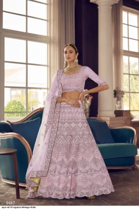ARYA VOL 24 ORGANZA LEHENGA CHOLI DNO 9417