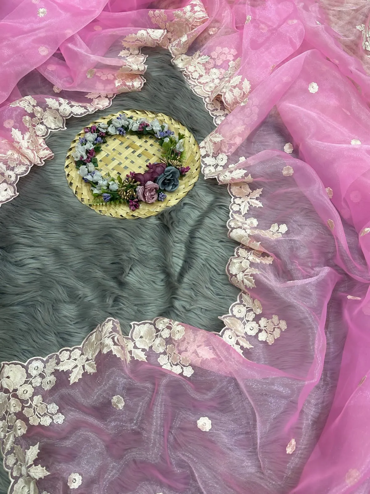 Beautiful Designer Summer Special Pure Organza silk Saree