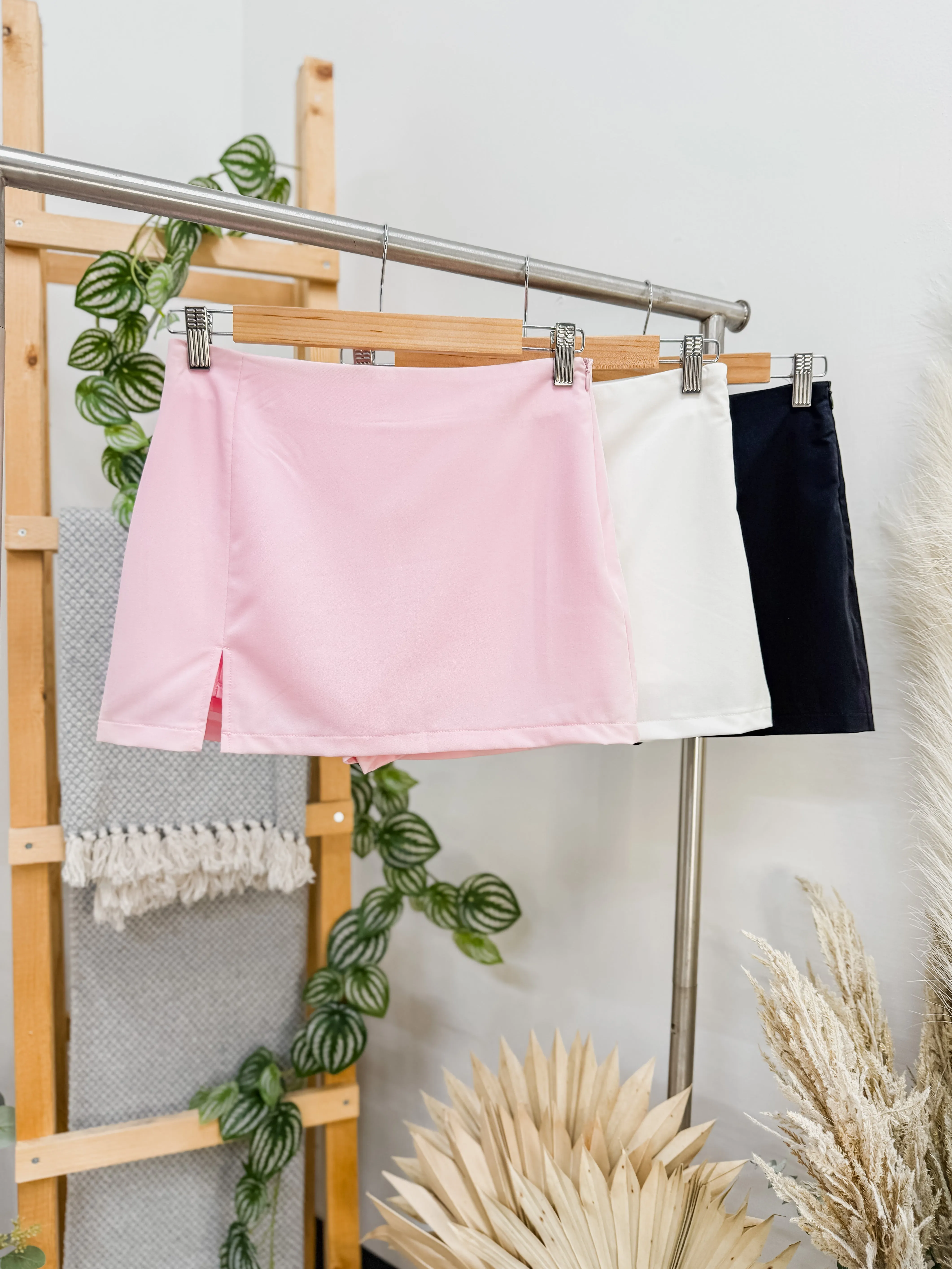 Belle Slit Mini Skirt with Shorts