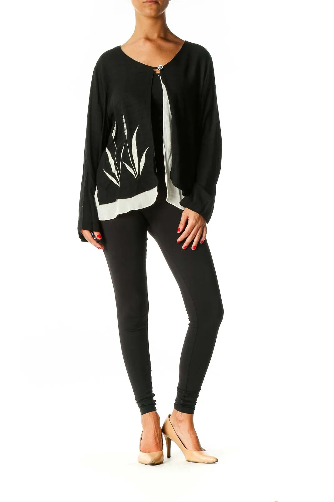 Black Solid Cardigan
