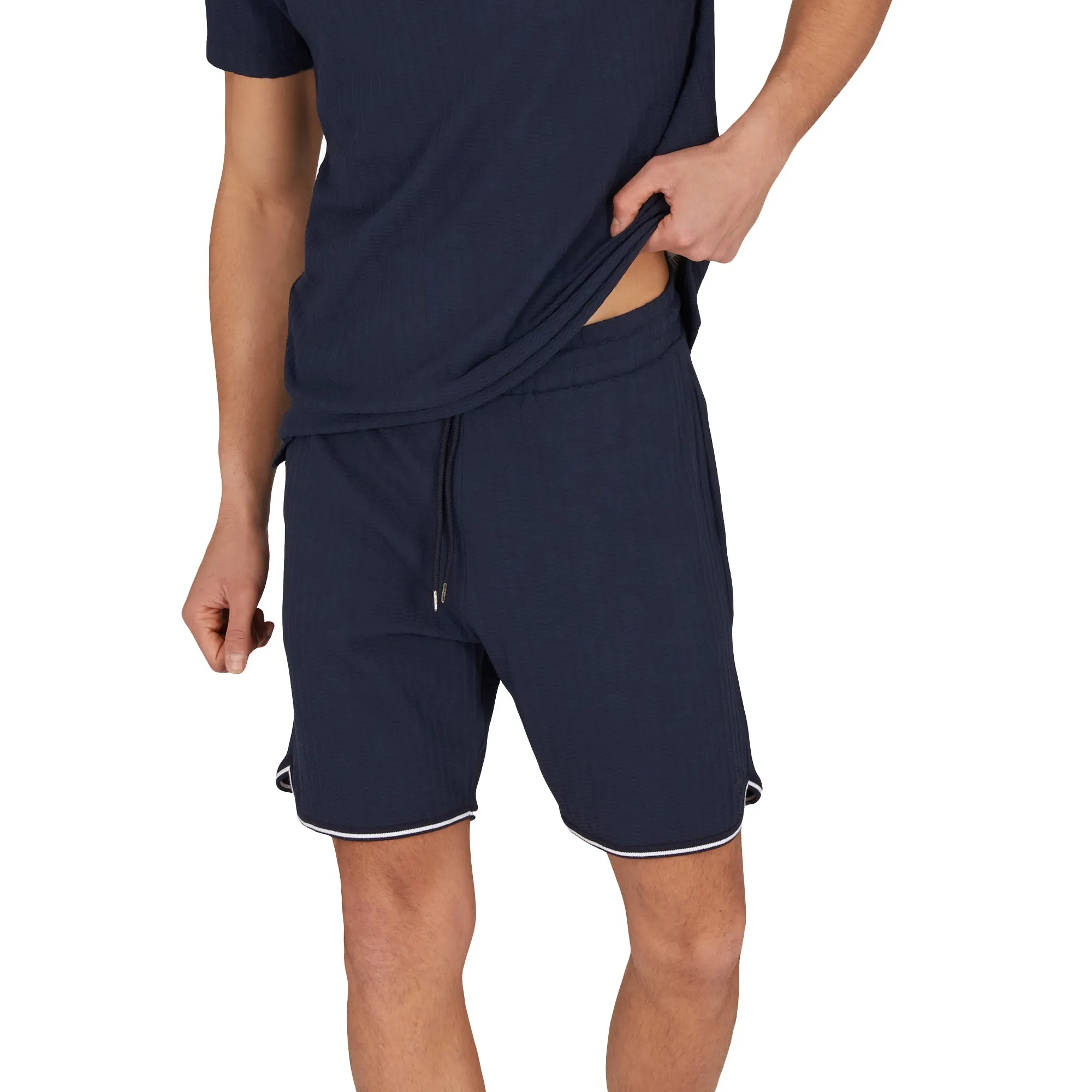 Emporio Armani Lounge Waffle Bermuda Shorts Armani Blue
