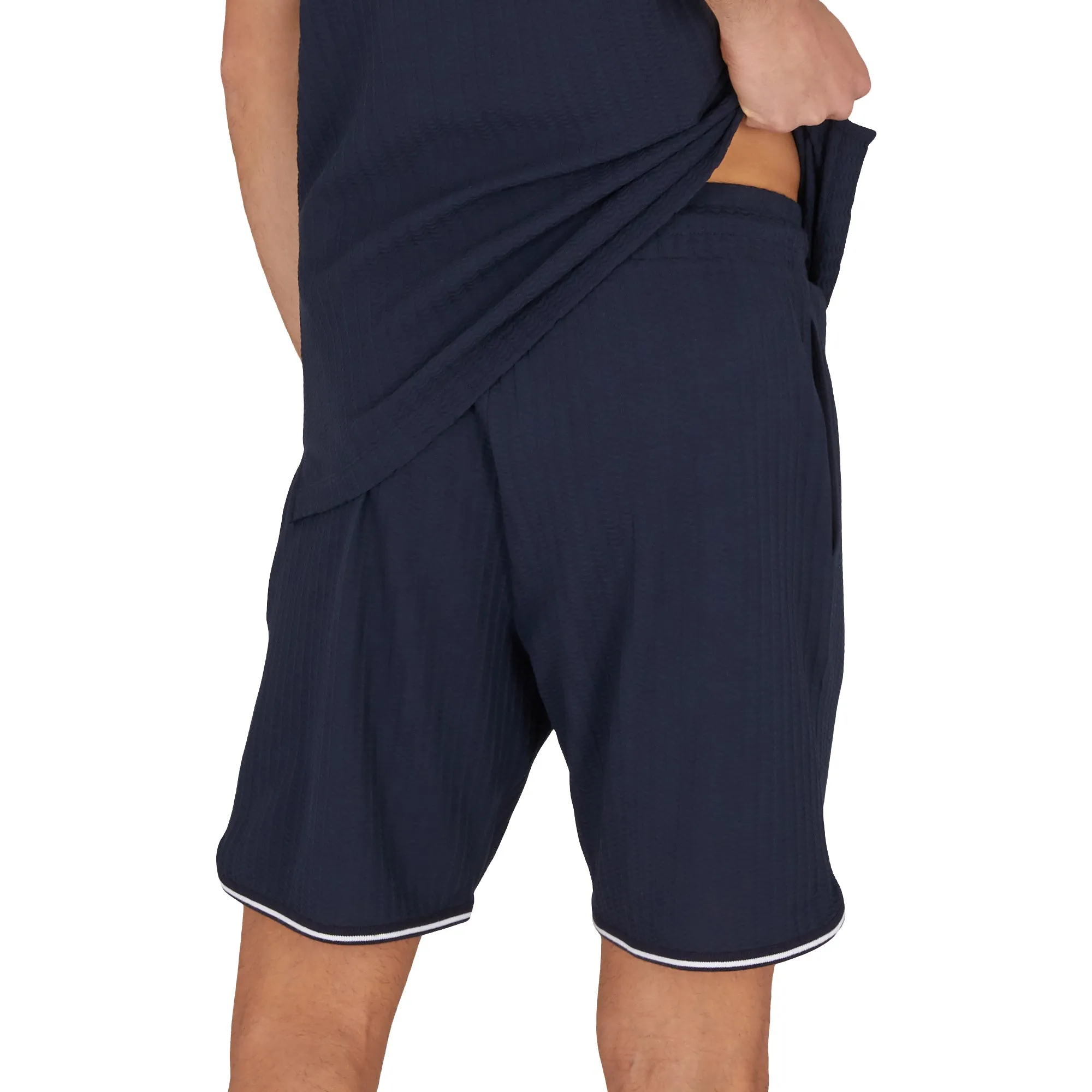 Emporio Armani Lounge Waffle Bermuda Shorts Armani Blue