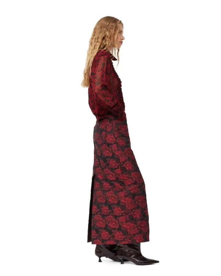 Ganni Botanical Jacquard Long Skirt
