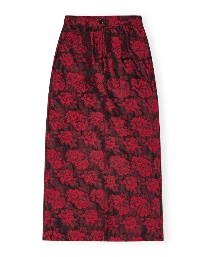 Ganni Botanical Jacquard Long Skirt
