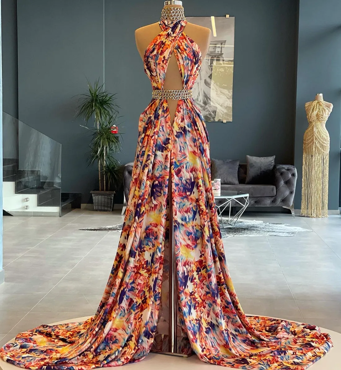 Haisley Backless Celebrity Dresses