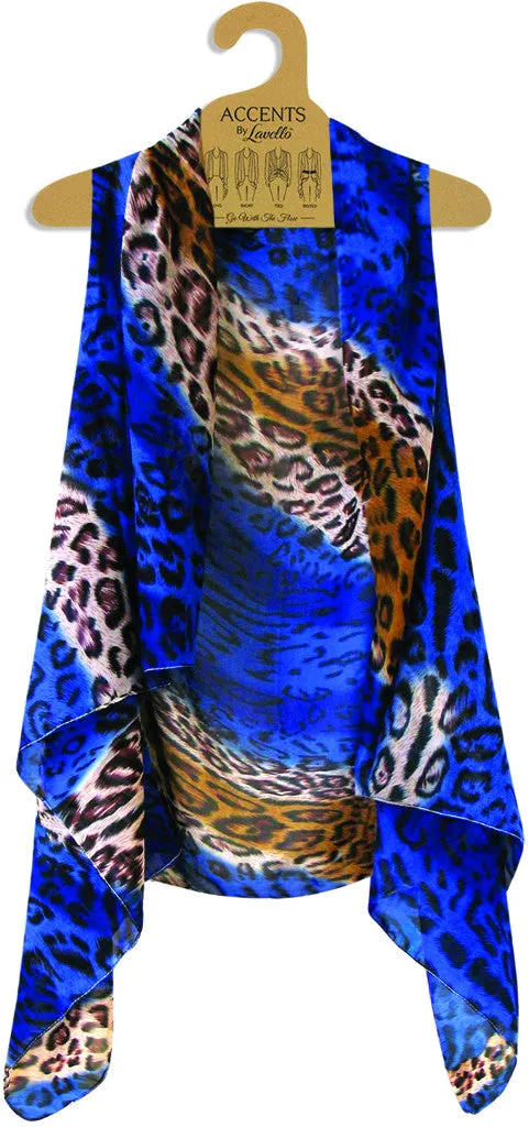 leopard print sheer designer vest Case of 12