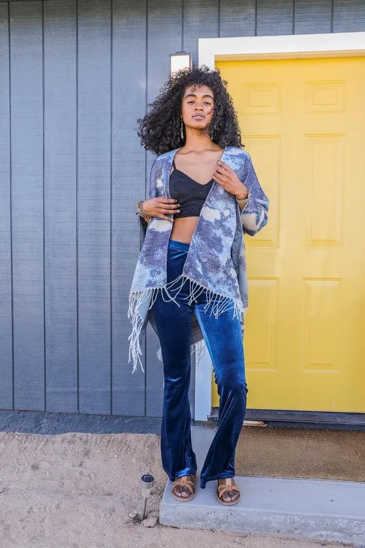 Marble Ruana Wrap w/Tassel