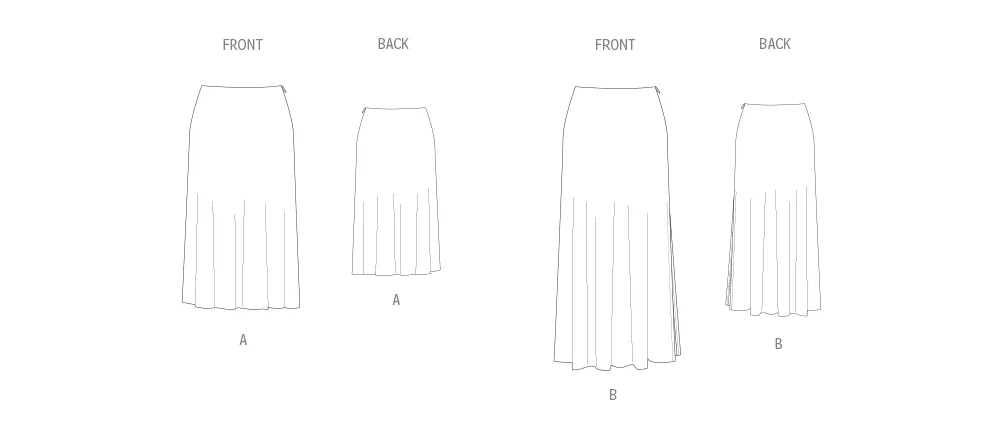 New Look Sewing Pattern N6793 - Misses' Skirt in Two Lengths