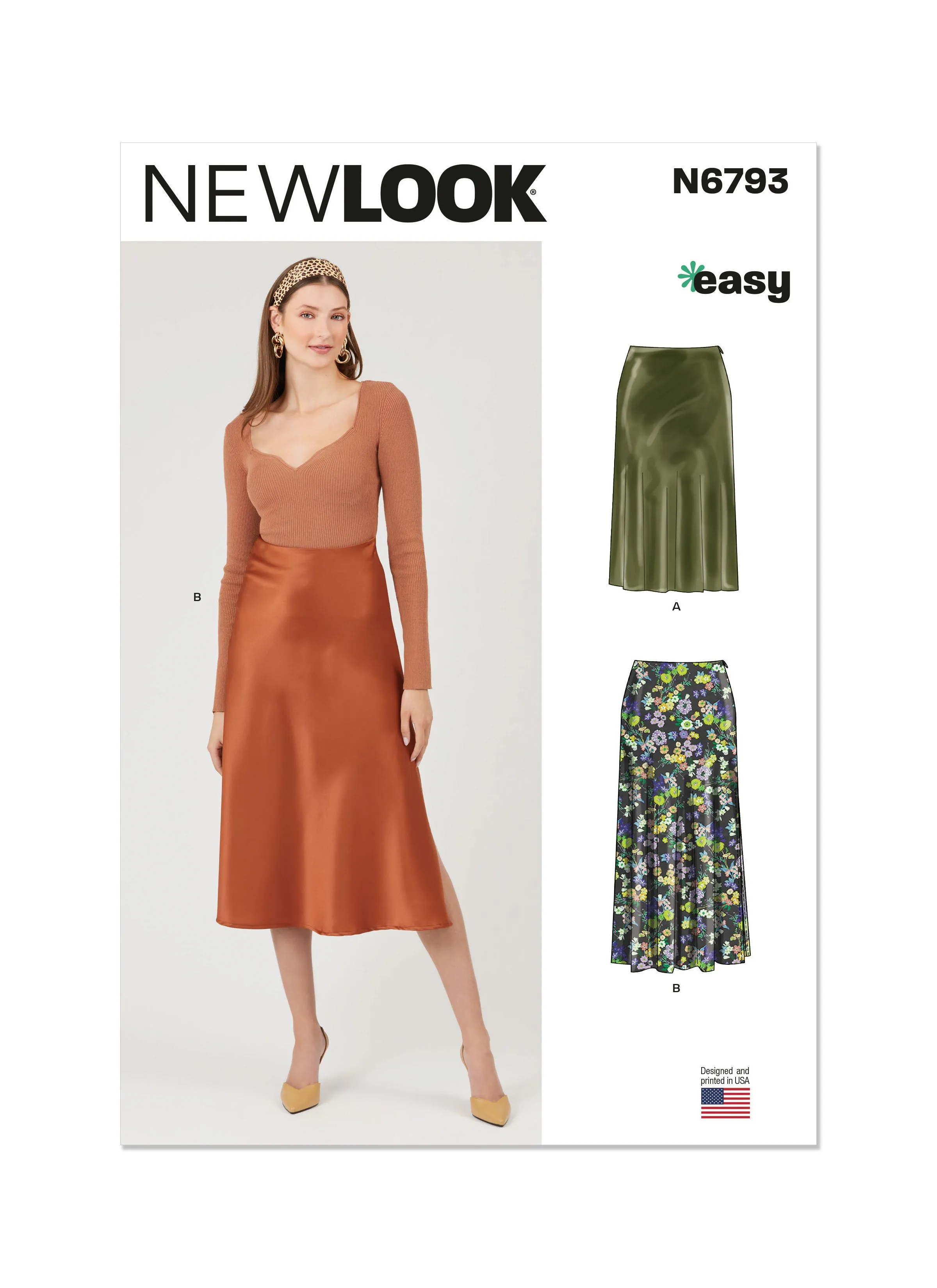 New Look Sewing Pattern N6793 - Misses' Skirt in Two Lengths