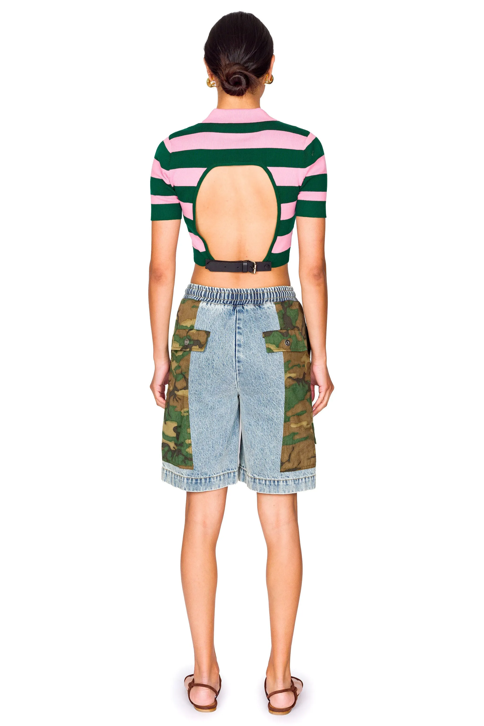 Patchwork Camo Ripstop Basketball Short