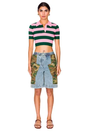 Patchwork Camo Ripstop Basketball Short