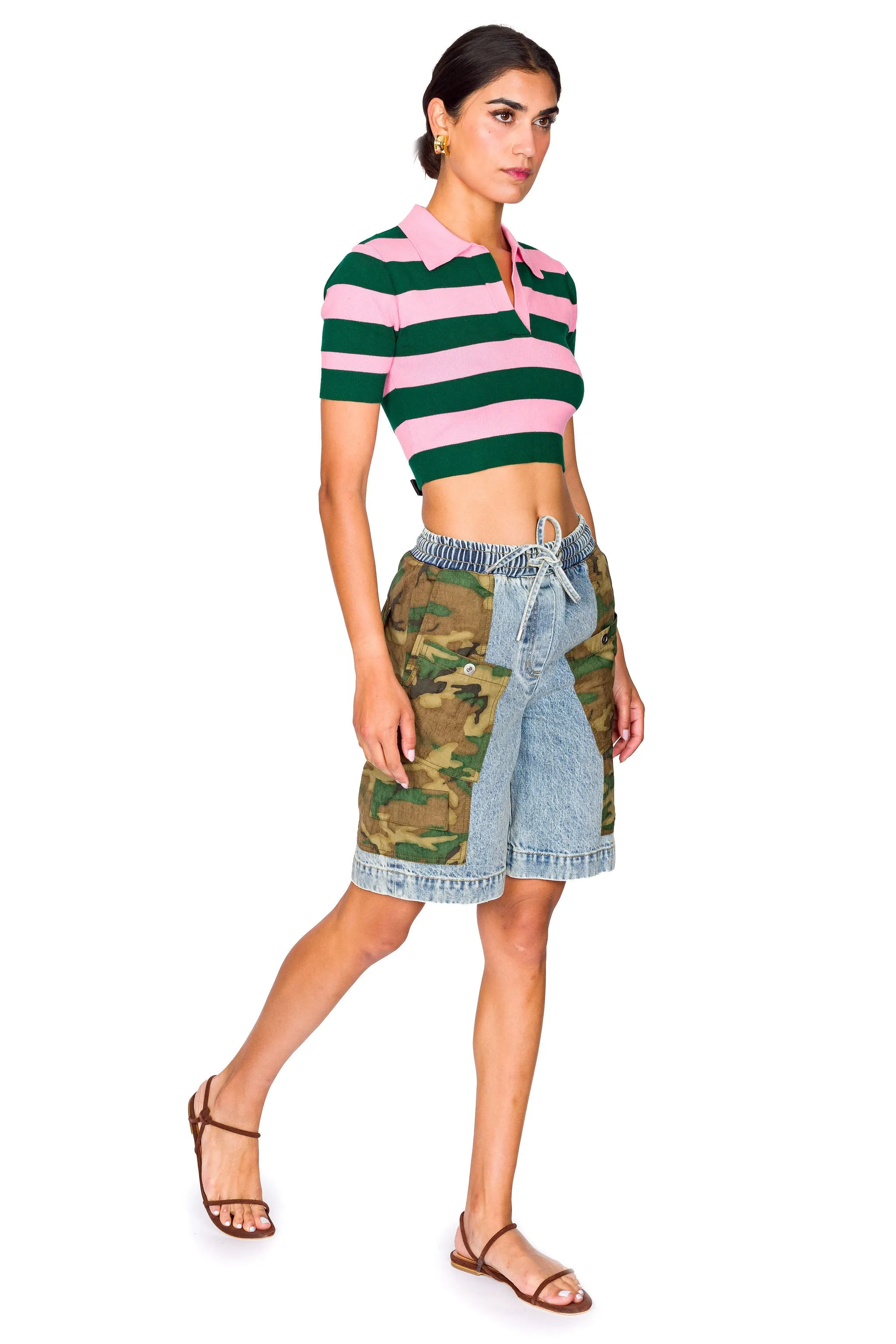 Patchwork Camo Ripstop Basketball Short