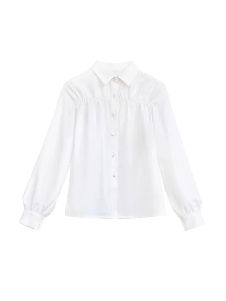 Shirt Berry Long Wild Sleeve   Puff Shirt Sleeve Cake Tie Skirt Set Suspender Tutu