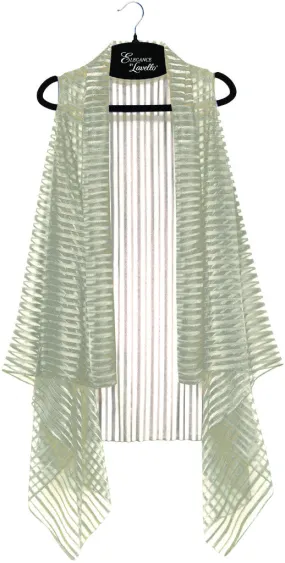 silver agate sheer striped vest Case of 10