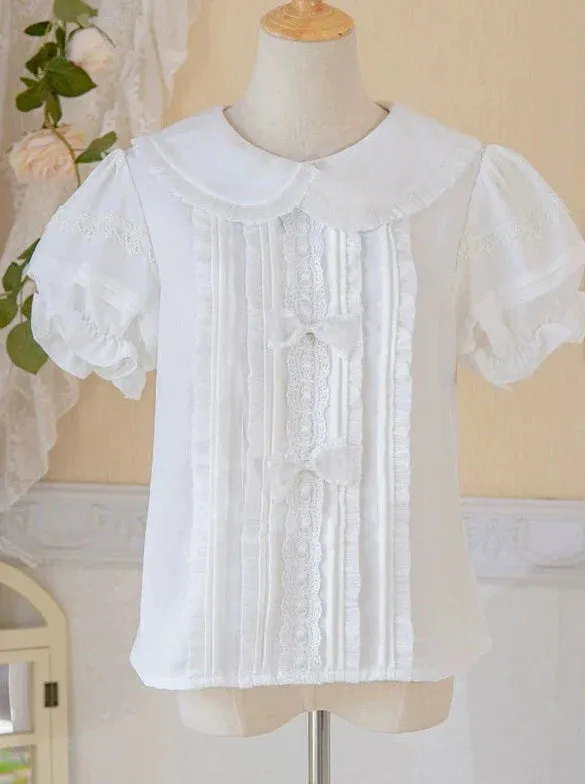 Skirt Lolita Sleeve Puff Shirt   Suspender Lovely