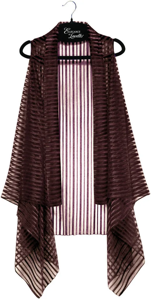 smokey topaz sheer striped vest Case of 10