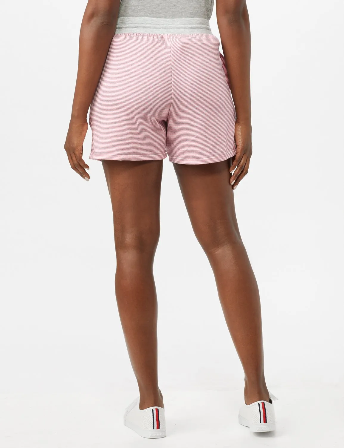 Stripe Drawstring Knit Shorts
