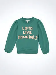 Wrangler Girl's Graphic Puff Sleeve Pullover